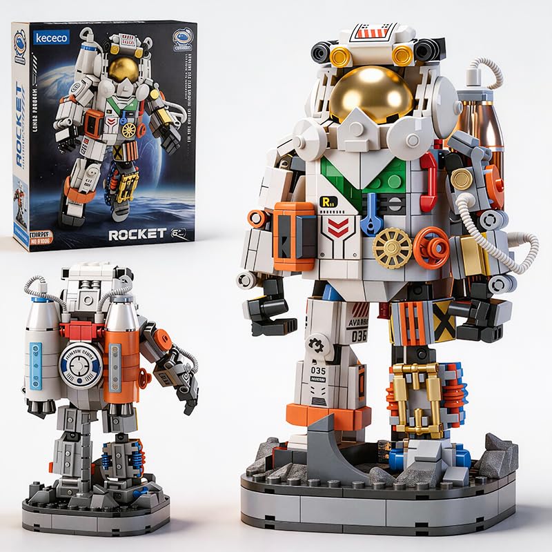 kececo Space Astronaut Building Block Toy - Ideal Gift for 8-14 Year Old Children - 525pcs for Space Astronaut Building Block Sets