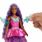 Barbie A Touch of Magic Fashion Doll, Brooklyn with Wing-Detailed Dress, 7-inch Long Colorful Hair, 2 Fantasy Pets & Accessories