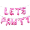 9PCS 16'' Foil Balloon Dog Pet Birthday Lets Pawty Balloons,Happy Birthday Banner for Pet Dog Party Supplies Decoration Set (Pink Heart)