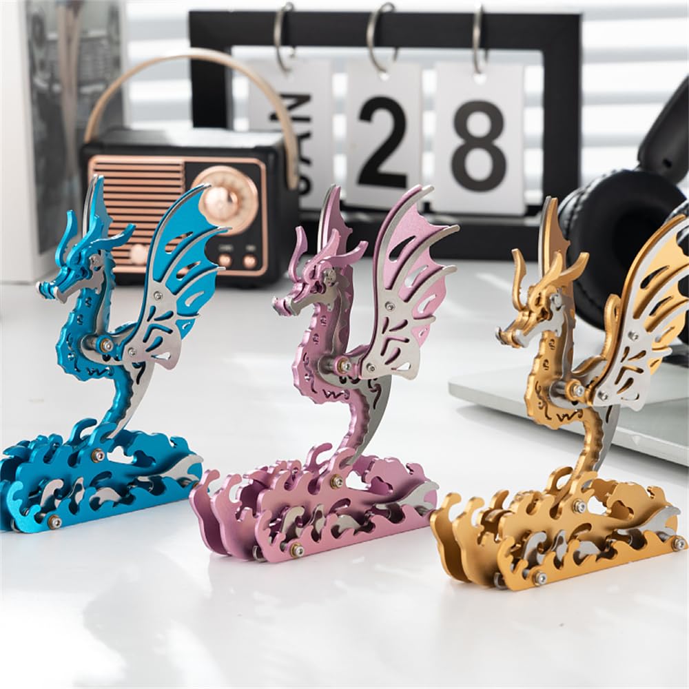 Mokrdomain Seahorse 3D Metal Puzzle, Blue, 77 Pieces