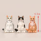 BYTERT Cat Figurines Playset, 6 Pcs Realistic Detailed Cat Figures Cat Cake Topper Figures Fairy Garden Miniature Cat Figurines Collection Playset