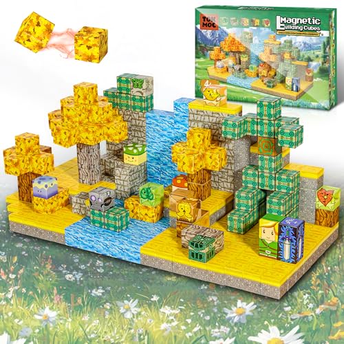 Magnetic Building Blocks for BOTW Fans, Koroks Magnet Cubes Blocks for Kids 5-7, STEM Building Game Sensory Outdoor Toys Christmas Birthday Gift