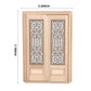 Doll Door, 1:12 Dollhouse Furniture Miniature DIY Hollow Wooden Door Set Wood Exterior Door Excellent Furniture Model