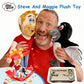Steve and Maggie Plush Toys, for Children 1 Year and Up, Soft Bird and Character Plush Toy, Interactive Learning Toy for Dress-Up, Nursery Rhymes,