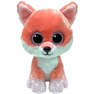 TY Beanie Boos - Vixen the Fox with Big Orange Eyes and Glitter - the Plush Toy with Big Sparkly Eyes - 15 cm - T37390