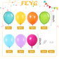 Rainbow Balloons, 50PCS Colorful Tropical Balloons Arch Neon Balloon in Blue Green Purple Yellow Orange Hot Pink Bright Color Balloon for Birthday