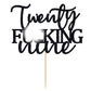 Unoggsor Twenty Fucking Nine Cake Topper - Happy 29th Birthday Cake Decor - Cheers to 29 Years Birthday Party Decorations Supplies, Black Glitter