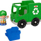 Fisher-Price Little People Recycle Truck, push-along vehicle with figure and play accessory for toddlers and preschool kids ages 1-5 years