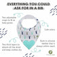 Pickle & Olive Baby Bandana Teething Bibs with Attached Silicone Teether, Set Of 4 - Blue Deer