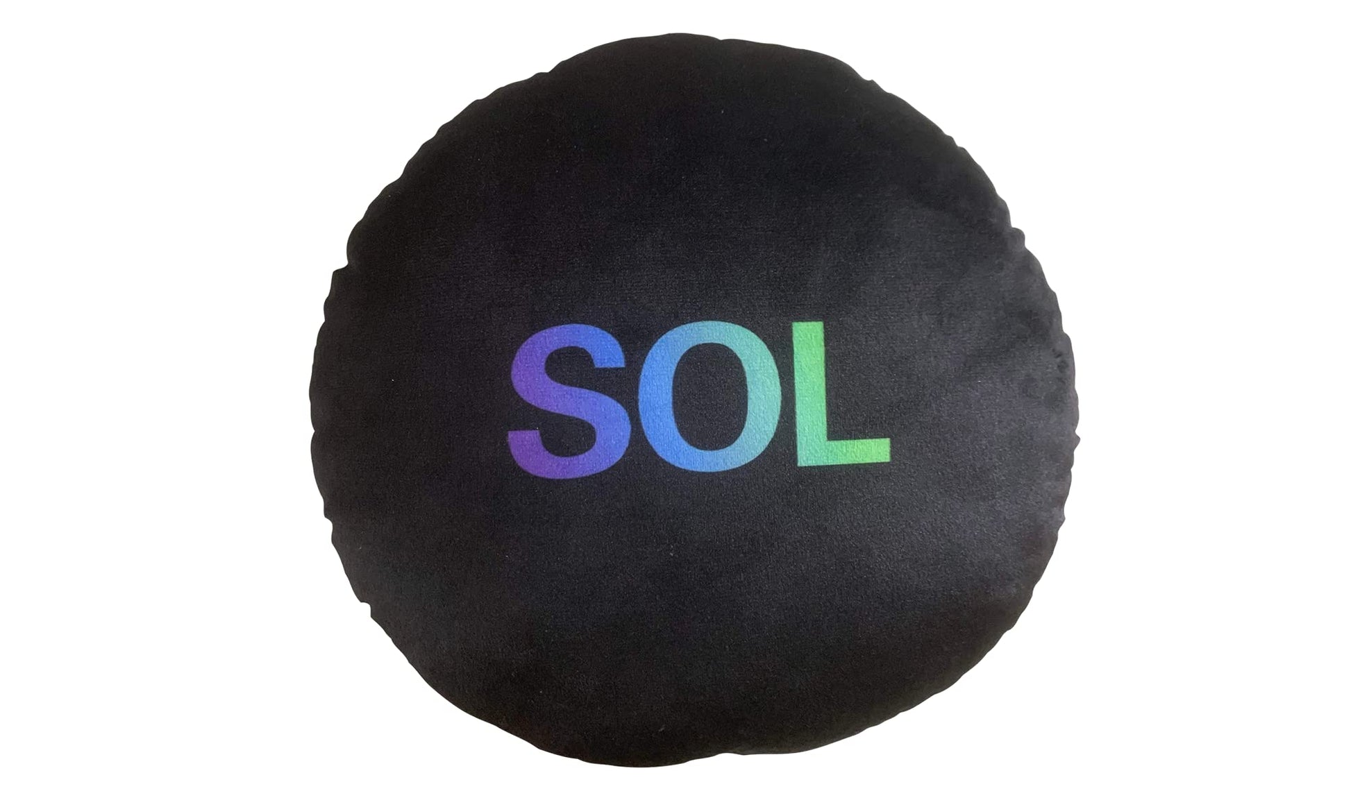 Solana Pillow - Round Stuffed Plush Crypto Pillow by BlockCraft.Shop SOL Plush Pillow