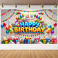 HOMETITUTE Happy Birthday Banner Rainbow Birthday Decorations 71x43 Inch