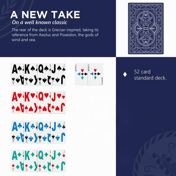 Heavy Playing Cards for Outdoors | Large Print Low Vision Playing Cards for Seniors & Visually Impaired | Color-Coded Suits for Easy Visibility |