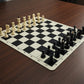 20-inch Foldable Silicone Easy-to-Clean Large Chess Set, Family Retro Adult and Children's Chess Portable Travel Game Chess Set with Storage Bag