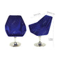 iLAND Dollhouse Furniture and Accessories Set, Miniature Swivel Chair & Carpet Modern for Dollhouse Livingroom (Dark Blue)