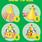 JOYIN 12 Sets Party Hats for Kids Birthday Party Games Craft Activities, Cute Animal Theme Birthday Hats Activity Kits with Stickers for Kids Holiday