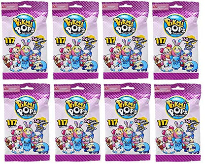 Pikmi Pops Surprise! Trading Cards 14 Cards per Pack and 1 Charm Bundle of 8 Packs