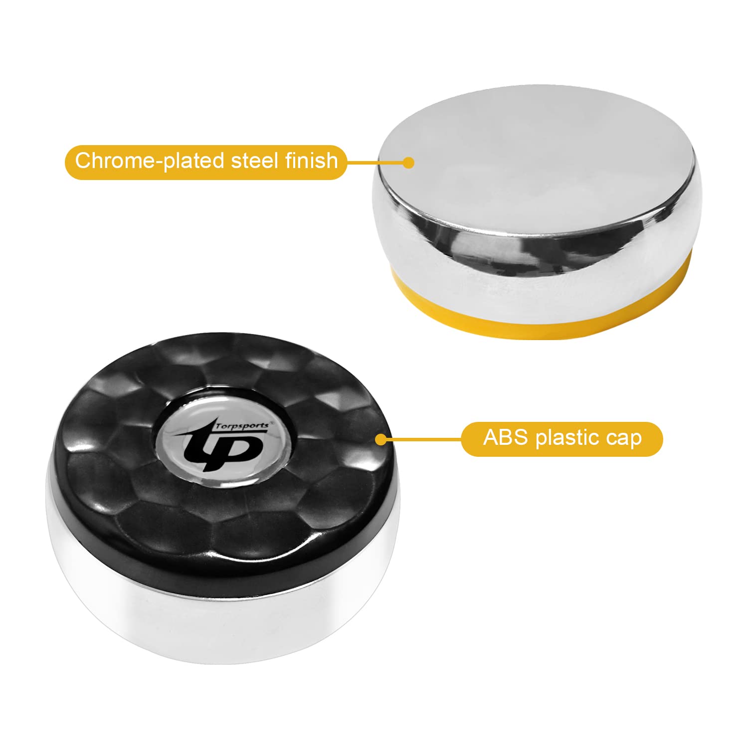 TORPSPORTS (Dia.58mm)2-1/4'' Shuffleboard Pucks, Matt surface Set of 8 Orange/Black
