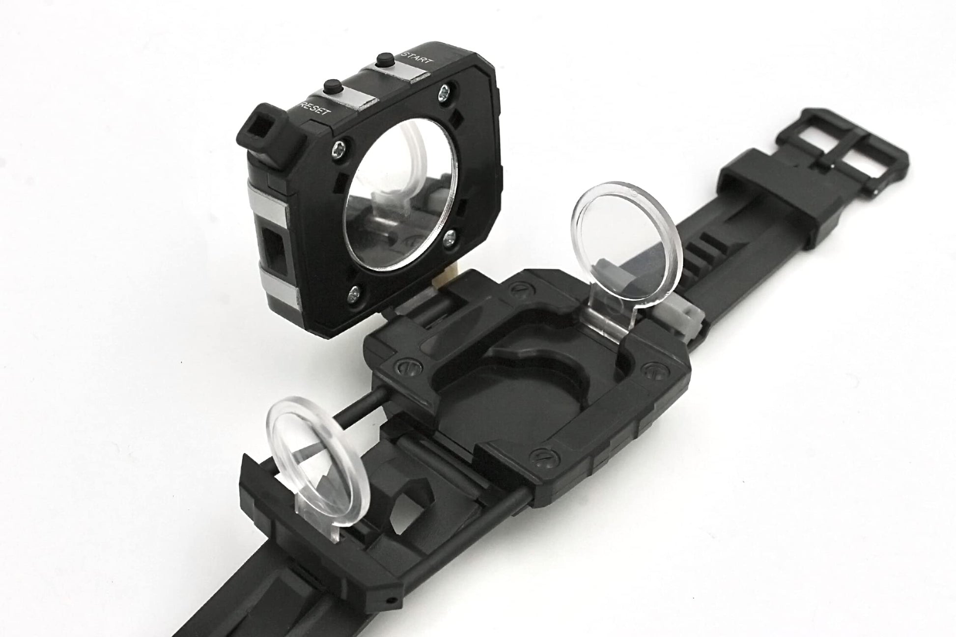 SpyX / 6-in-1 Watch - 6 Function Spy Toy Watch. Includes: Telescope Lenses, LED, Secret Message Capsules, Whistle, Signal Mirror, Hidden Compartment.