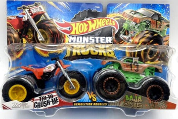 Monster Trucks Tri to Crush Me Vs Baja Buster (1:64 Scale Double Pack)