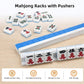 BAOOOHEE 4-Piece White Anti-Slip Marble Mahjong Racks
