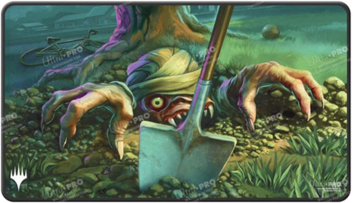 Ultra PRO - MTG Duskmourn Black Stitched Playmat Ft. Exhume for Magic: The Gathering, Use as Mousepad, Desk Mat, Protects MTG Cards During Gameplay