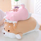 Shiba Inu Dog Plush Pillow, Cute Soft Corgi Stuffed Animals Doll Toys Gifts for Valentine, Christmas, Birthday, Bed, Sofa Chair (Brown Round Eye