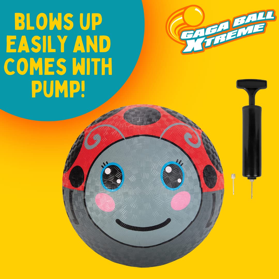 SCS Direct Gaga Ball Animals 8.5 in Playground Balls with Air Pump, 6 Pack