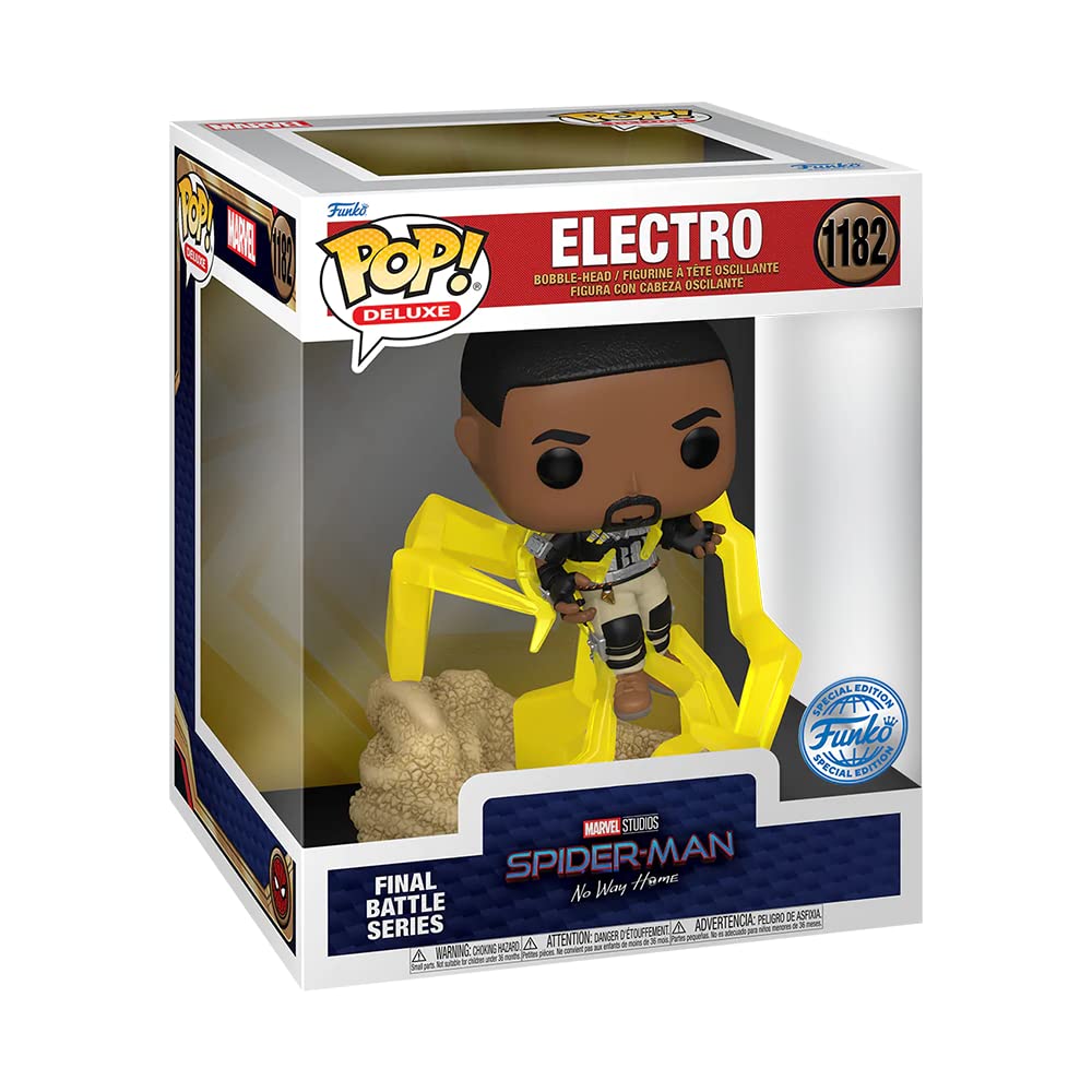 Funko Pop! Deluxe: Spider-Man: No Way Home - Electro Final Battle Series Build-A-Scene Special Edition Exclusive Vinyl Figure #1182