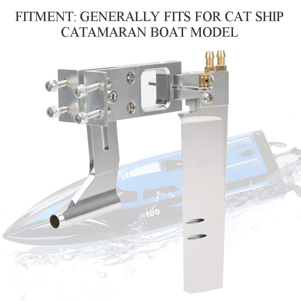 RC Boat Rudder Assembly, 0.2in Flexible Shaft with Bracket 4.3in Integrated Rudder Kits Fit for Ship Boat Model