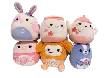 Squishmallows 2026 Easter Squad Bigfoot Teapot Bunny 5 Inch Mini Plush Doll, Set of 6