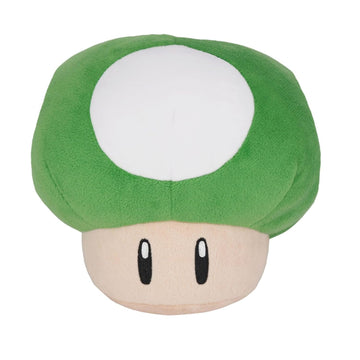 Little Buddy 1821 Super Mario All Star Collection 1-Up Mushroom 6" Plush,Green