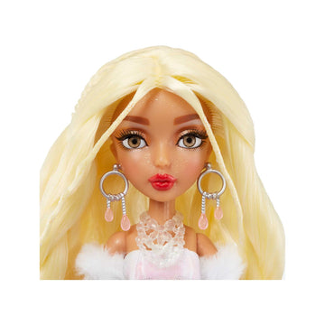 MERMAZE MERMAIDZ™ Winter Waves Gwen™ Mermaid Fashion Doll with Color Change Fin, Glitter-Filled Tail and Accessories 13.5 Inch