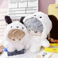 niannyyhouse 10cm~15cm 20cm 40cm Plush Doll Clothes Puppy Onesies Outfit Dolls Accessories Dress Up (White 10cm~15cm)