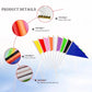 Ckexin 25Pack Solid White Pennant Stick Flag Small Mini Triangle Blank DIY Graffiti Hand Held Flags Decorations 5x8 Inch