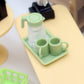 Miniature Dollhouse Food & Drink Set (4pcs): Cute Juice Bottles, Cup, Dish | Dollhouse Miniatures Decor