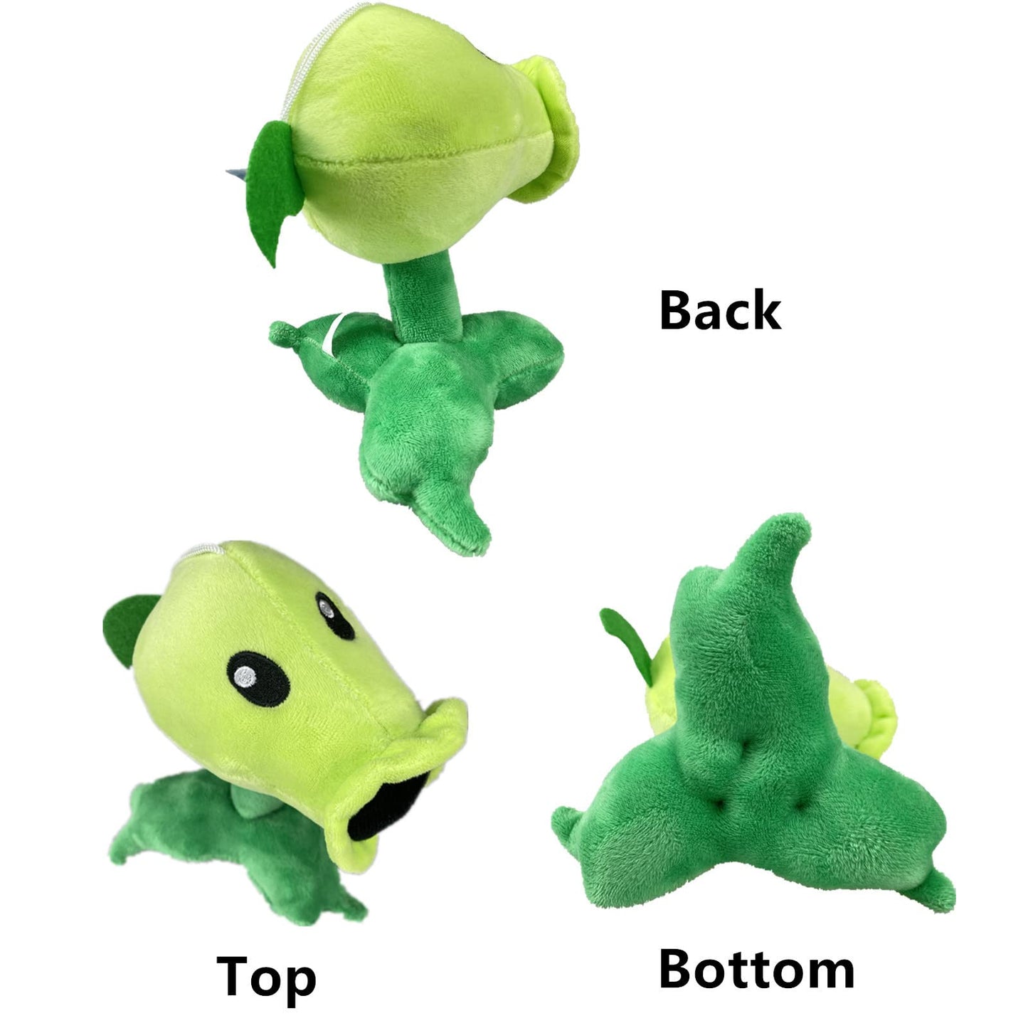 JHESAO 7" Plants and Zombies PVZ Plush Peashooter Toys PVZ 1 2 Stuffed Soft Zombies Doll Green Pea Shooter Plush Toy New
