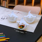 Miniature Halloween Ghost Candy Boxes with Fake Jelly Beans (3pcs): 1/12 Scale Dollhouse Decor for Dollhouse Scenes