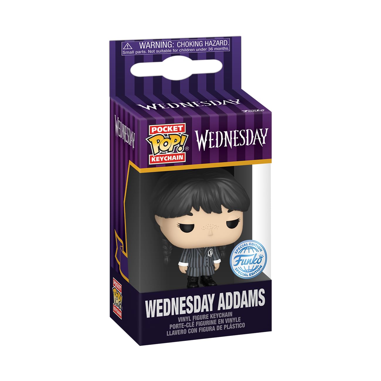 Funko Pop! Keychain: Wednesday Addams - Wednesday Addams - Collectable Vinyl Mini Figure - Novelty Keyring - Christmas Gift - Gift Idea - Official