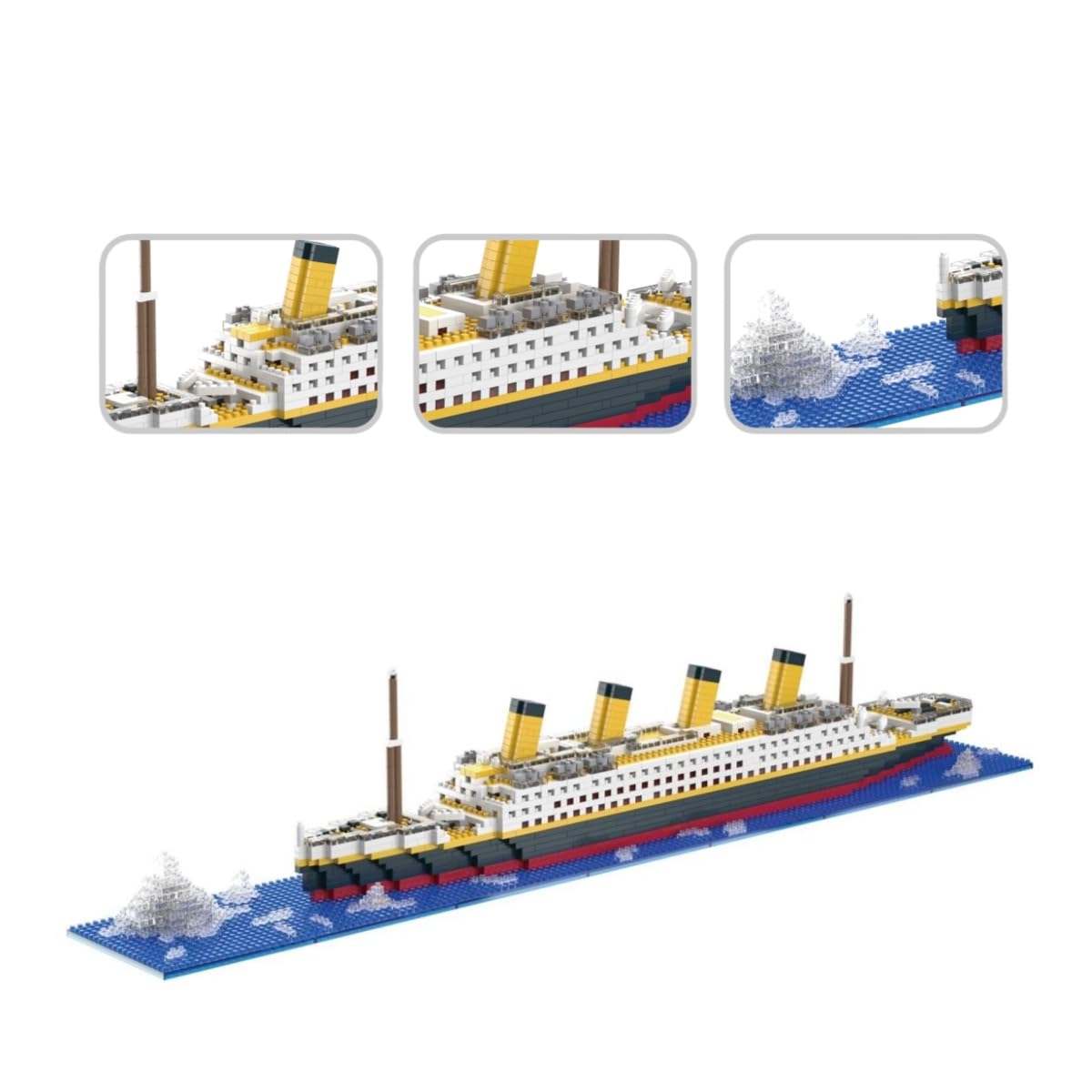Kadablk Architecture RMS Titanic Cruise Ship Model Construction Set, 1880 PCS, Building Blocks, Micro Blocks, Mini Bricks for Adults and Teens