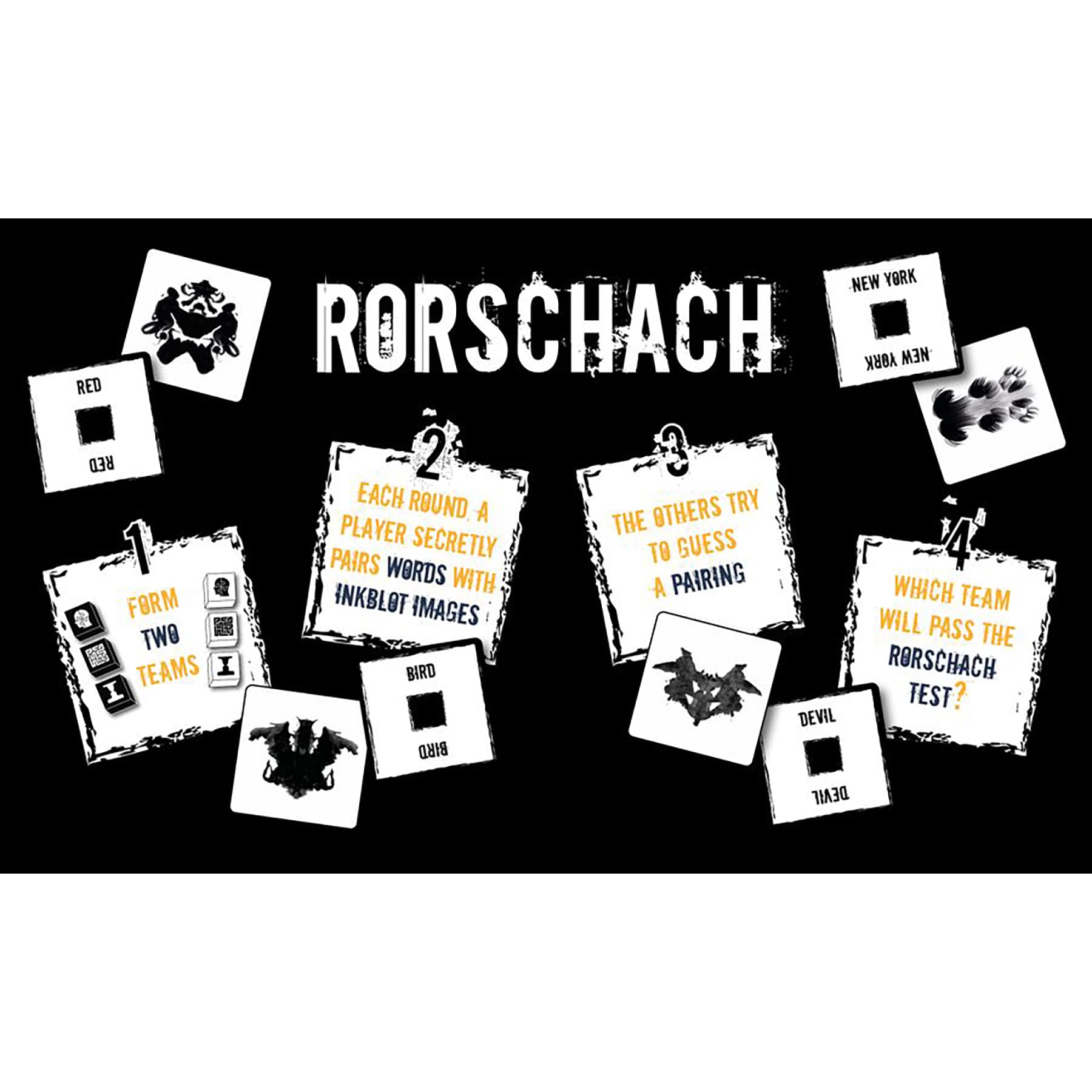 Capstone Games: Rorschach, Strategy Board Game, Unique and Quick Party Game for 2 Teams, 4 to 10 Players, 15 to 30 Minute Play Time, Ages 10 and Up