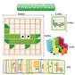 120 PCS Wooden Matching Puzzle Games, Classic Wooden Geometric Shape Toys