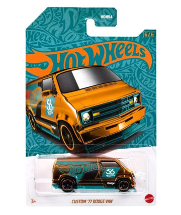 Hot Wheels Pearl & Chrome Custom '77 Dodge Van 1:64 Die-Cast