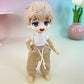 Xyrmync 1/12 BJD Doll Clothes Vest Sweatpants Ob11 Doll Dress Up Accessories (Gray+Black)