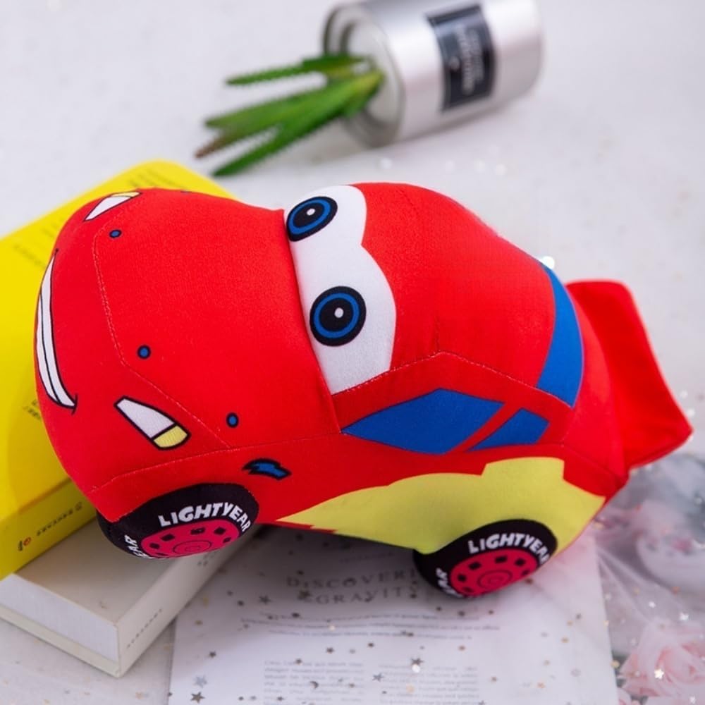 Xshelley 9.5 inch Car Plush Toy, Car Shaped Plush Pillow, Super Cute Car Plush Cushion, Racing Car Stuffed Doll Great Gift for Kids Birthday Party