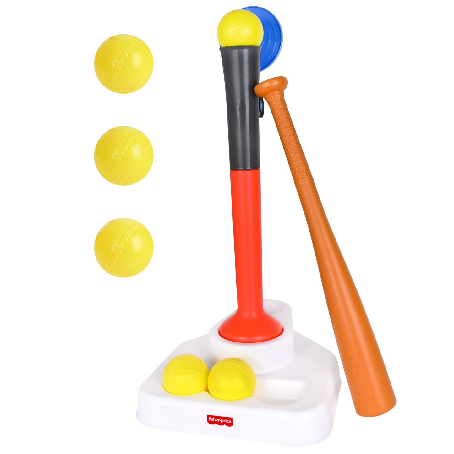 Fisher-Price™ Grow-to-Pro 2-in-1 Tee Ball Set for Toddlers & Kids, Height Adjustable Batting Practice & Outdoor Play Toy, Ages 18+ Months