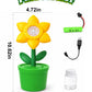 Flower Bubble Machine Automatic Bubble Maker with LED Lights and Music,Portable Bubble Machine for Garden Party, Wedding,Outdoor Picnic Summer Yard