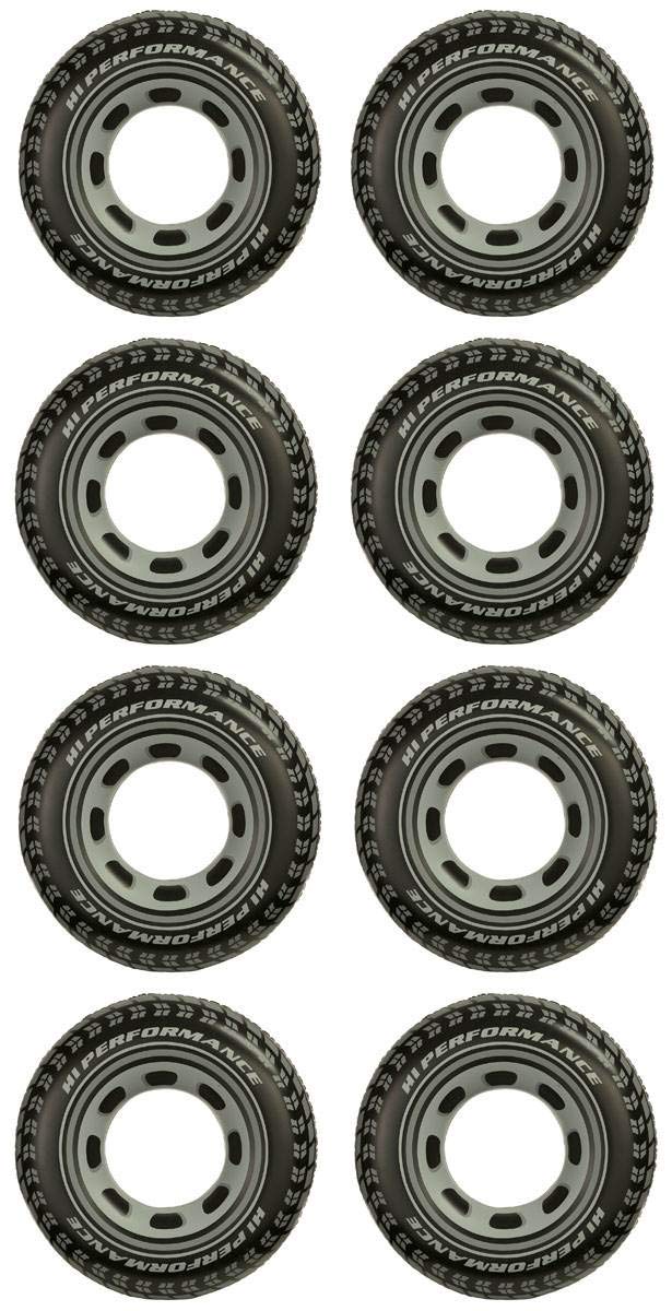 Intex Inflatable 36" Giant Tire Tubes for Swimming Pool/Lake/Ocean (8 Pack)