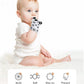 Giftty Baby Teething Mitten Panda Hand Teether Soothing Glove Wearable Teething Toy with Crinkle Sound, Multi Textured for Infants 3-12M (1 Pair)
