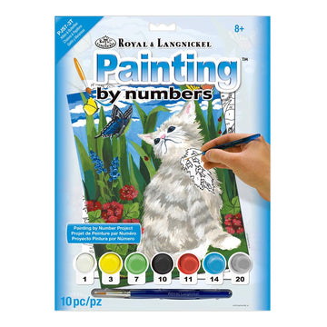 Royal & Langnickel ROYPJS7 Painting by Numbers Junior Small Art Activity Kit, Kitten and Butterflies, Multicolor