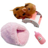 VOLOBE 5 Inches Silicone Piglet, Soft Mini Realistic Silicone Animals with Silicone Piglet Accessories for Kids Boy Girl Birthday (Joy)